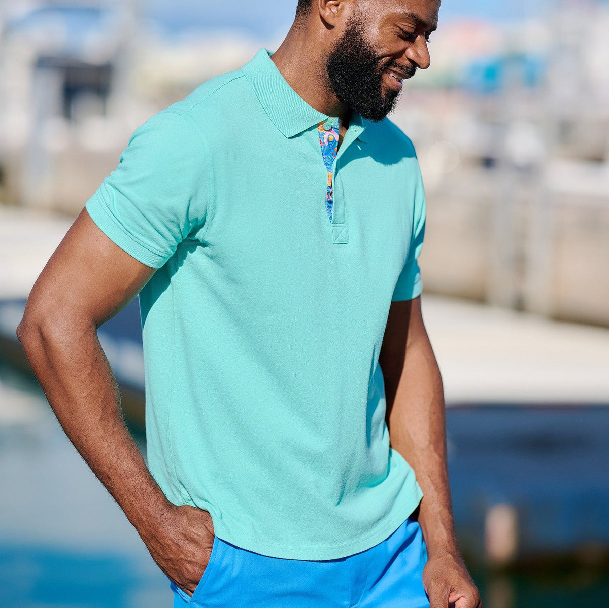 TABSBermuda_Mens_Polo_Cotton_Green_Side