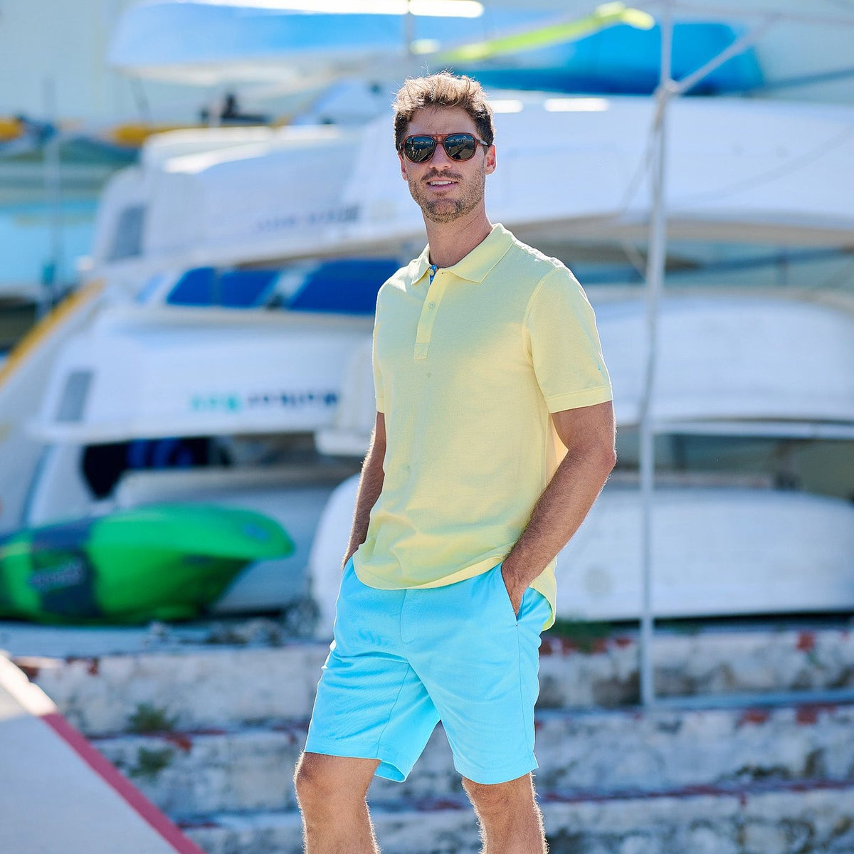 TABSBermuda_Mens_Polo_Cotton_Yellow_front1