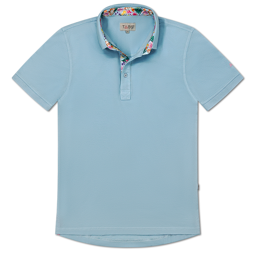 Men's Cotton Polo - Bluebird Egg