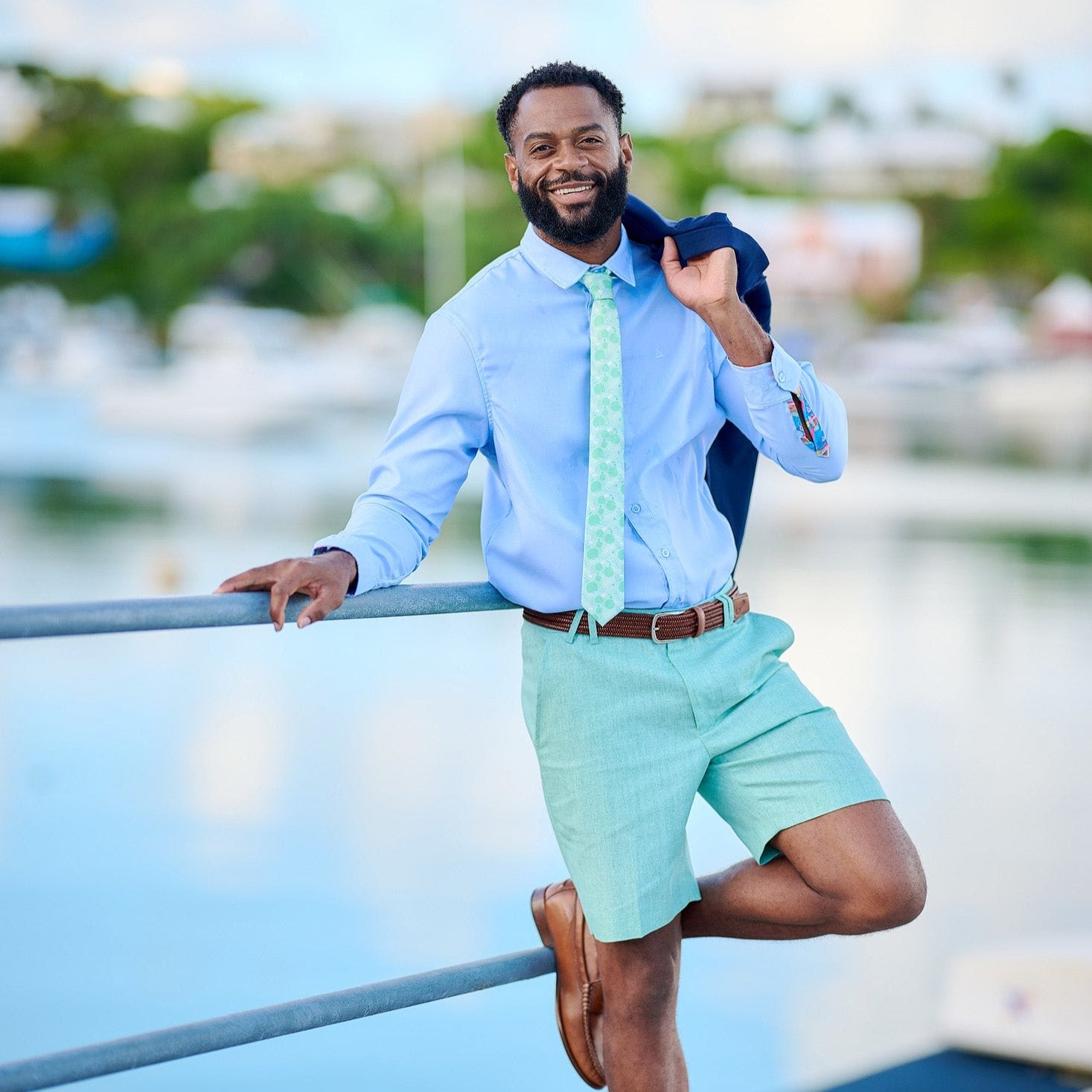 dress shirt and tie with shorts Suit and Tie with Shorts
