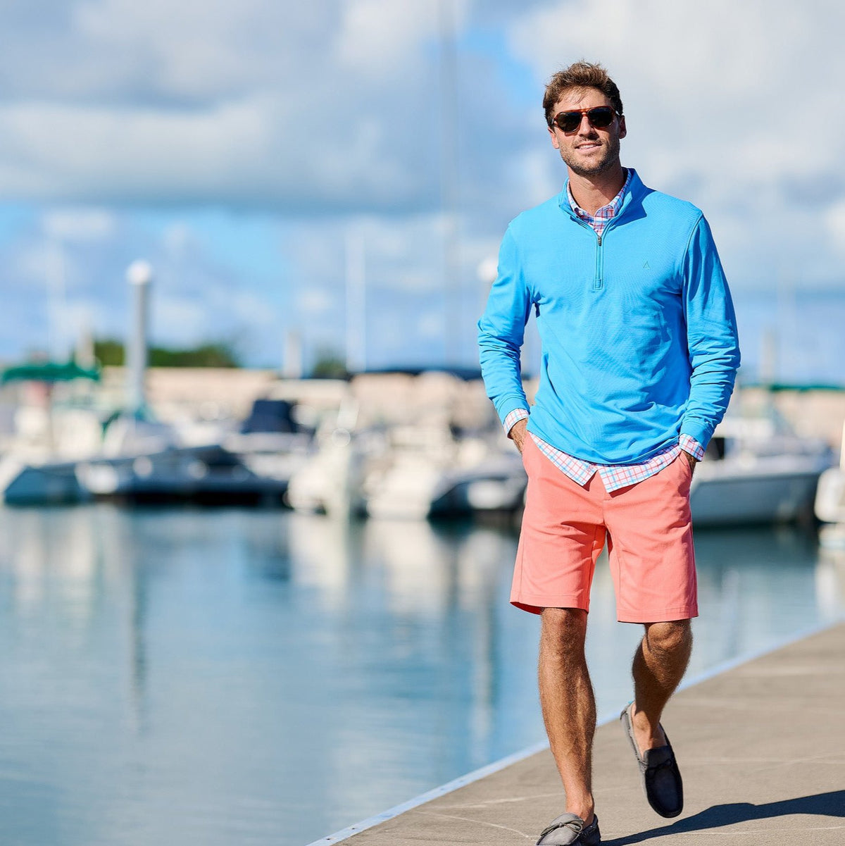 TABS_Bermuda_Mens_quarter_zip_blue_fr_walk