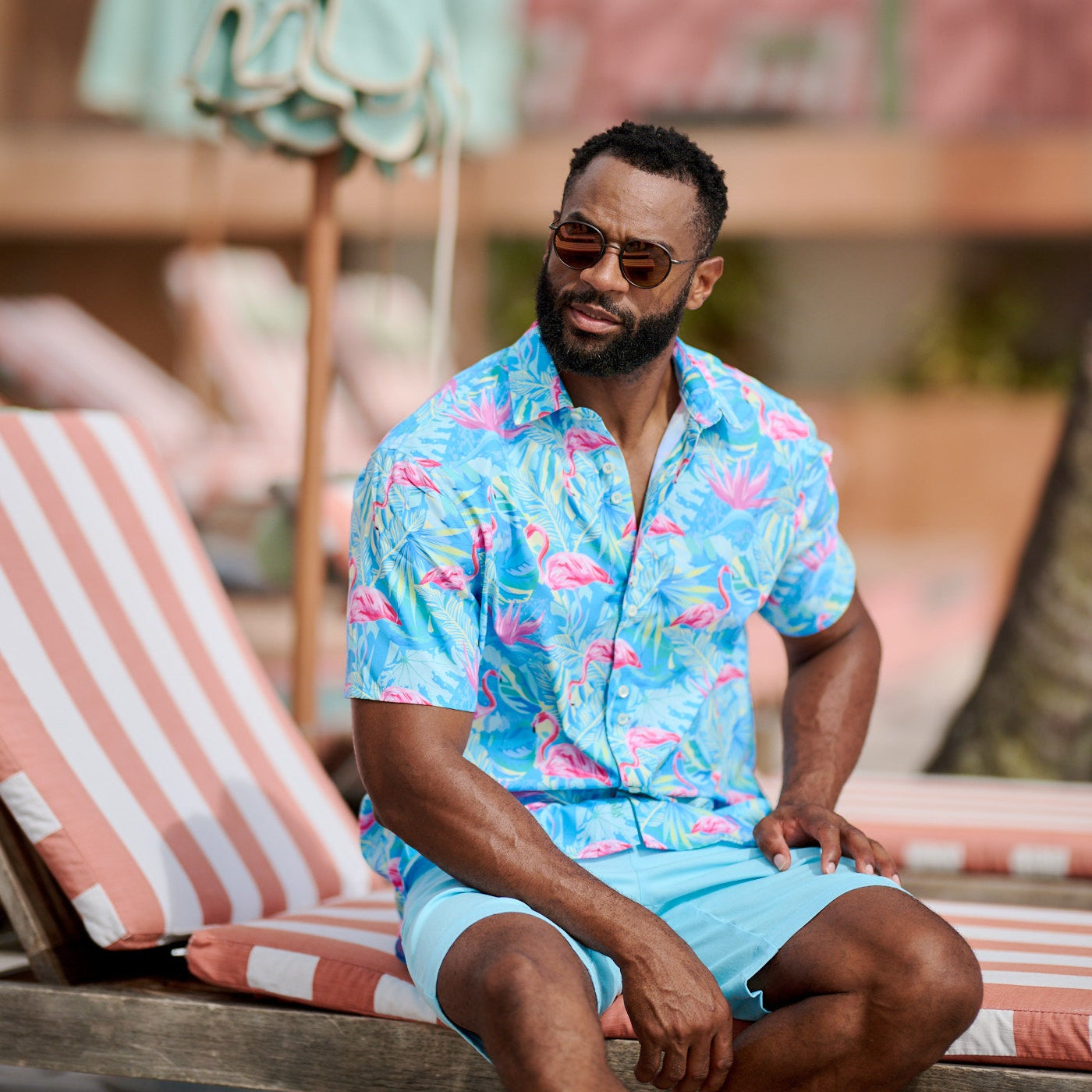 Men's Short Sleeve Performance Shirt - Flamingo