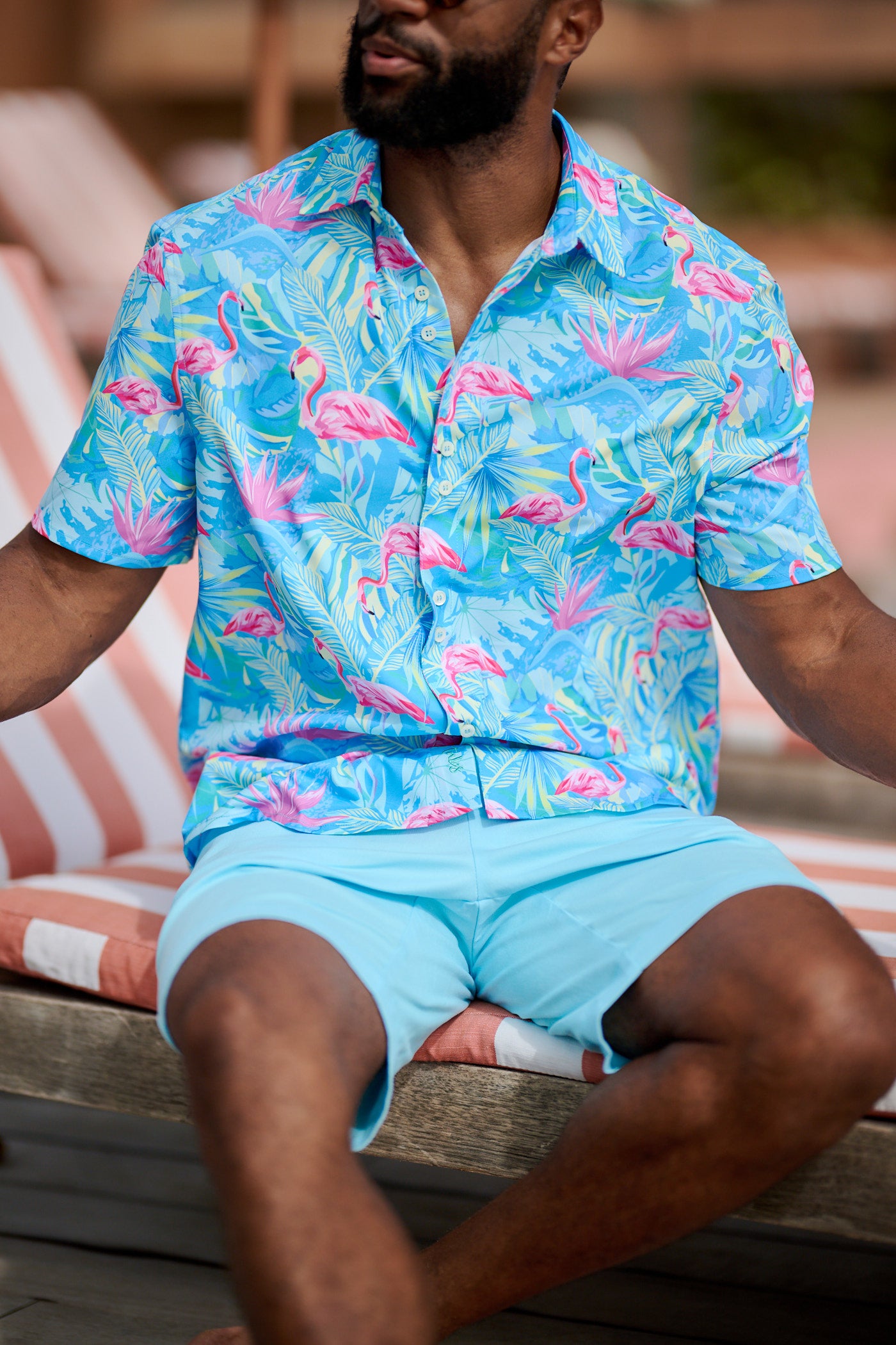 Men's Short Sleeve Performance Shirt - Flamingo