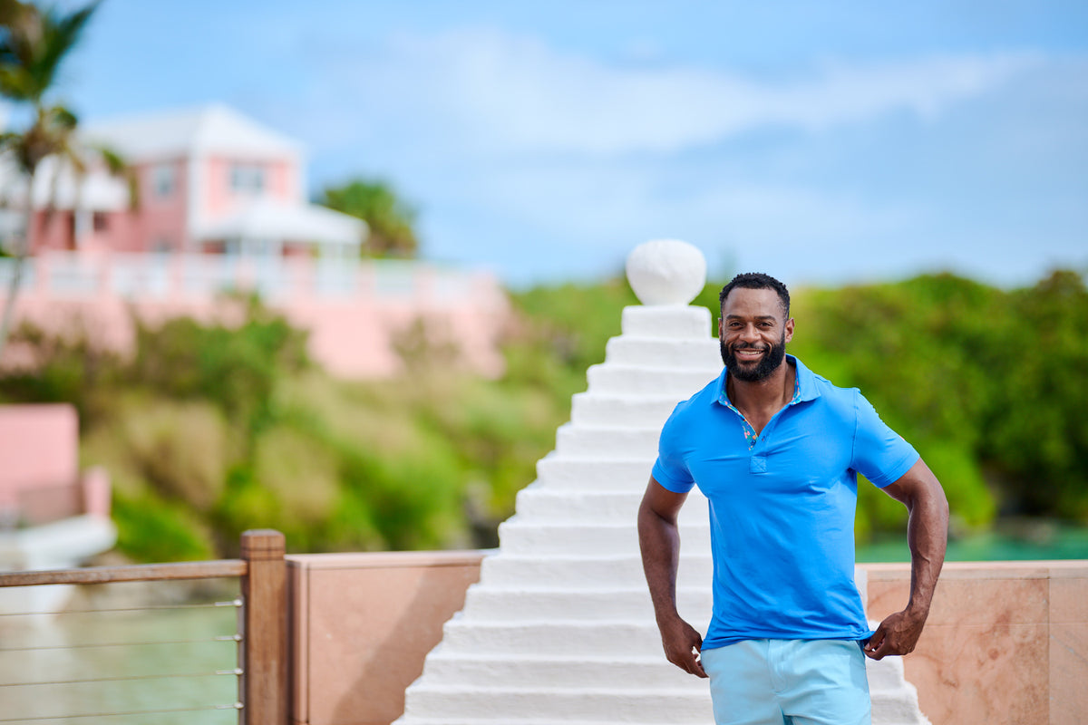 Men's Five-Star Stretch Bermudas - Bluebird