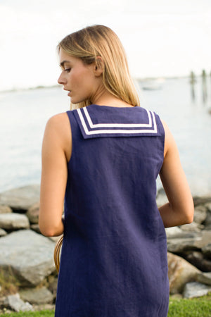 Marea Waterfront Shift Dress - Navy