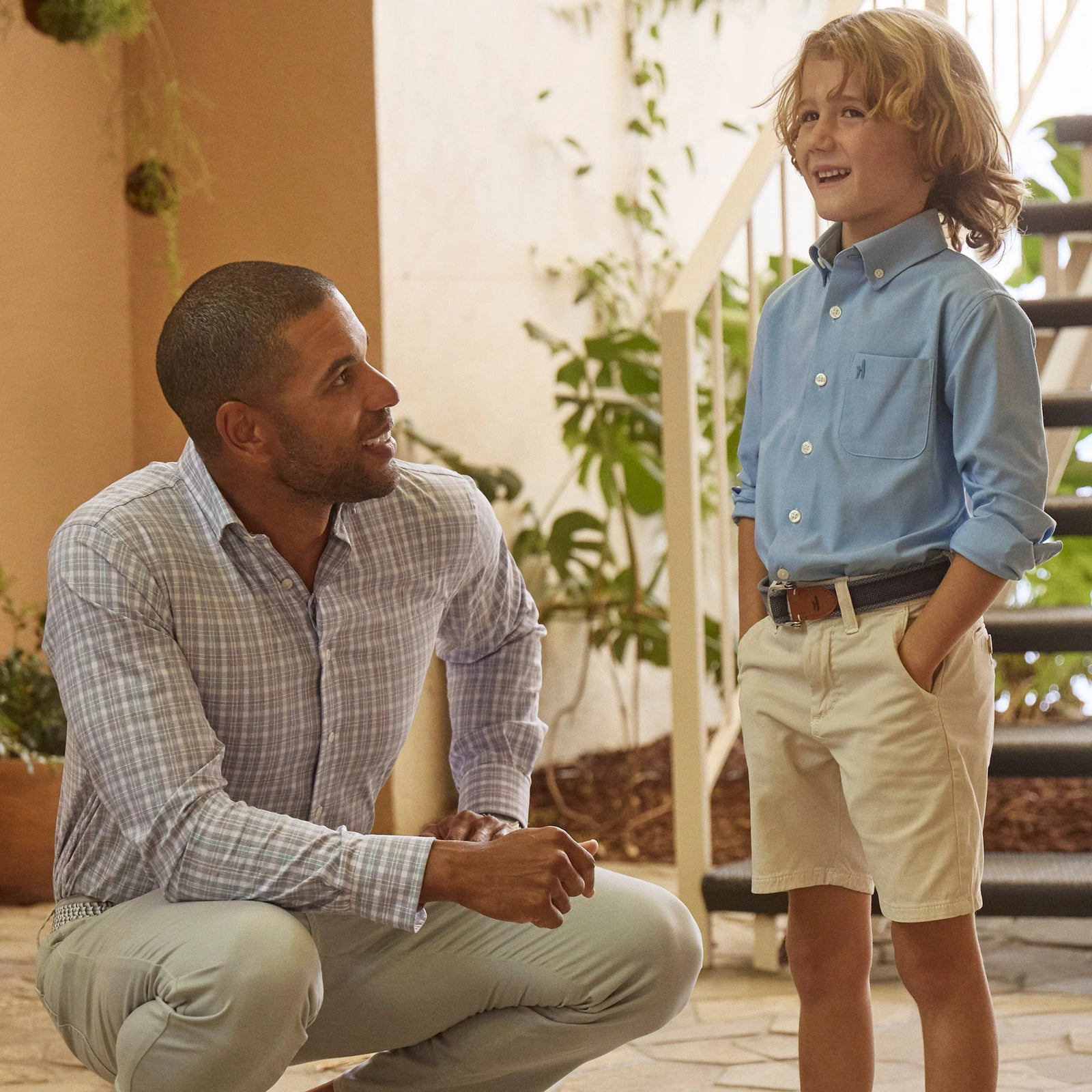 johnnie o kids blue shirt