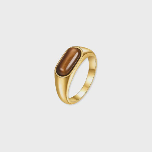 Adriana Pappas -Oblong Ring - Brown