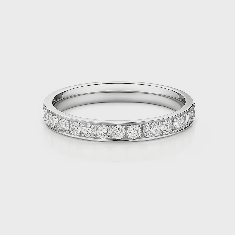 Ellie Vail - Velia Dainty Eternity Band Ring Silver