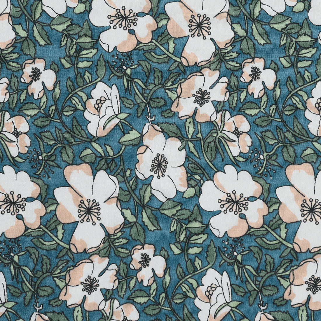 OTAA Tie - Versailles Floral Trellis Teal