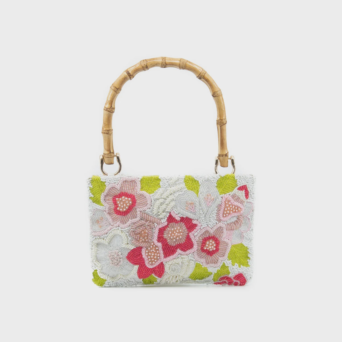 Tiana Designs - Bamboo Handle Clutch - Flowers
