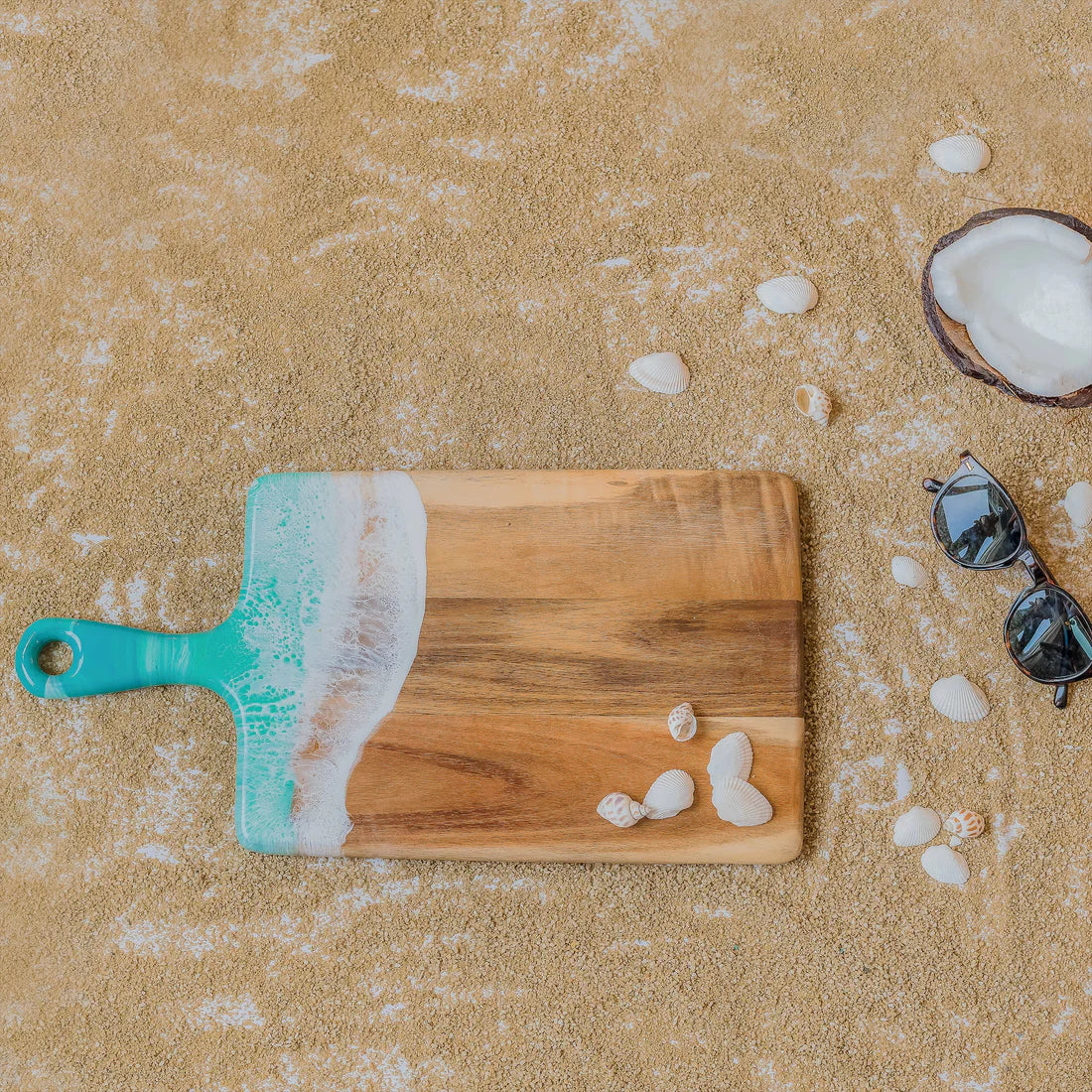 Lynn & Liana Designs Acacia Cheese Board - Bermuda Blue