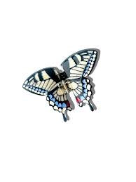 BDA Solar Eclipse Swallowtail Butterfly Claw Hair Clip - White, Black, Blue