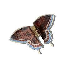 BDA Solar Eclipse Swallowtail Butterfly Claw Hair Clip - Brown, Blue