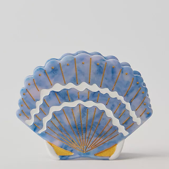 BDA Solar Eclipse Mermaid Shell Claw Clip - Blue