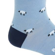 Dapper Classics Socks - Sky Blue Sheep