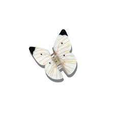 BDA Solar Eclipse Cabbage Butterfly Claw Hair Clip - White