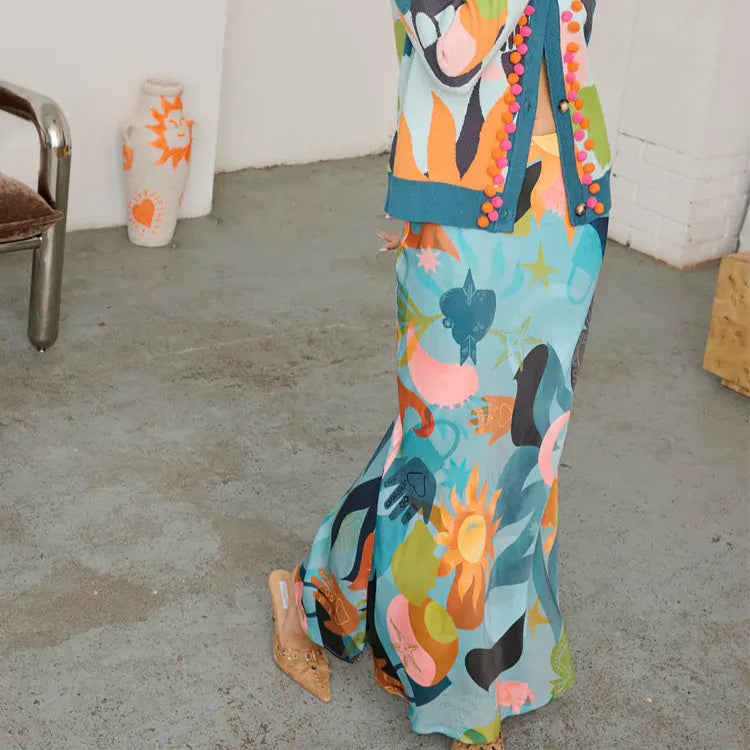 Never Fully Dressed Dorris Skirt - Balearic