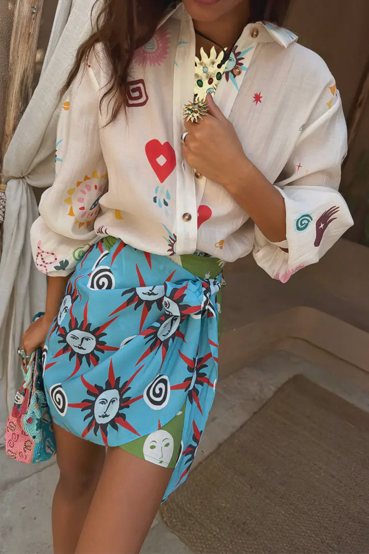 Never Fully Dressed Morocco Mini Wrap Skirt
