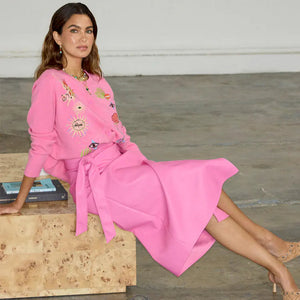 Never Fully Dressed Jaspre Skirt - Pink Vegan Leather