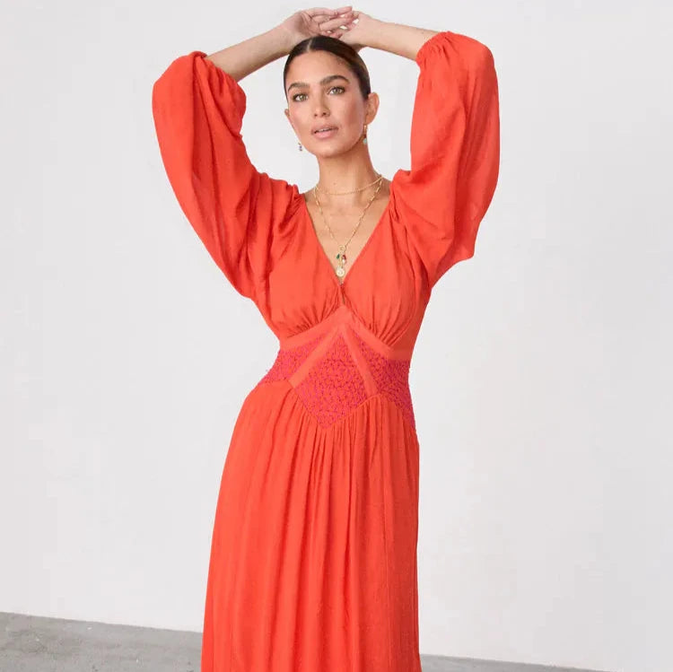 Never Fully Dressed Reign Dress - Red & Pink