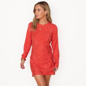 Never Fully Dressed Swallow Romance Mini Soho Dress - Red