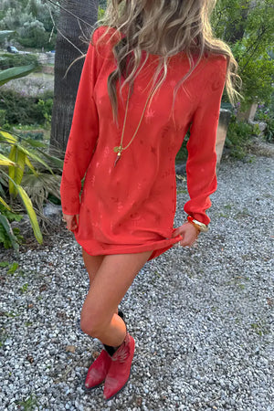 Never Fully Dressed Swallow Romance Mini Soho Dress - Red