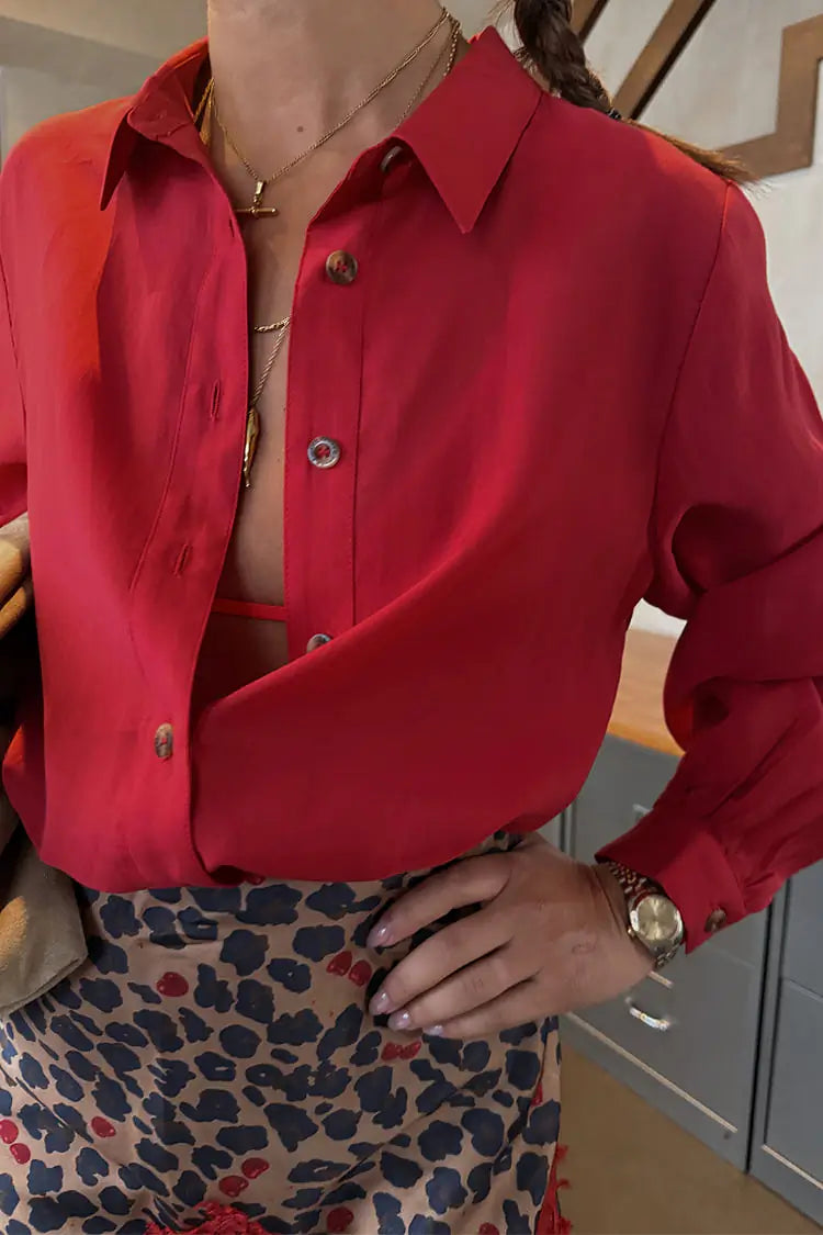 Never Fully Dressed Miley Shirt - Cherry Red