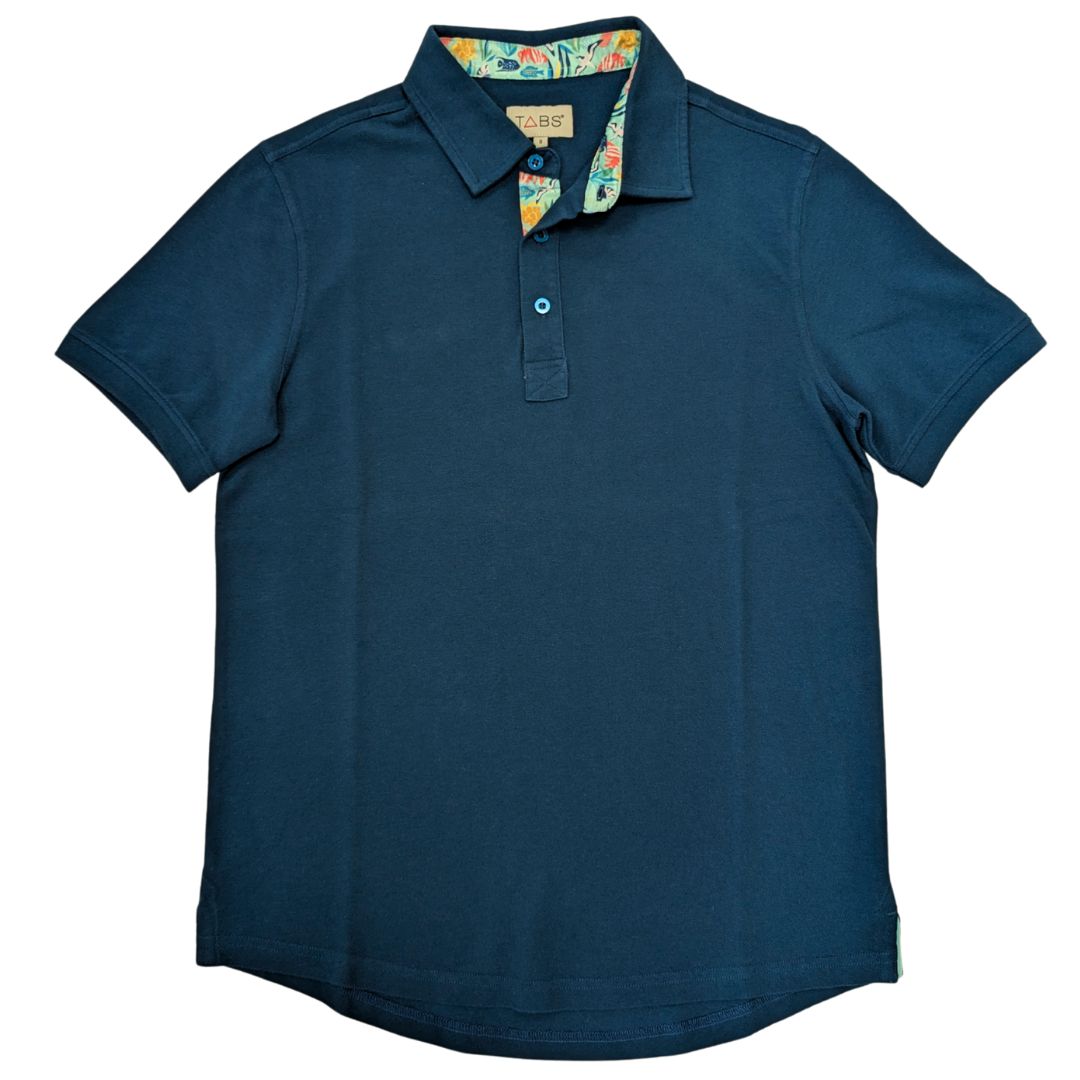 Men's Cotton Polo - Poseidon Blue