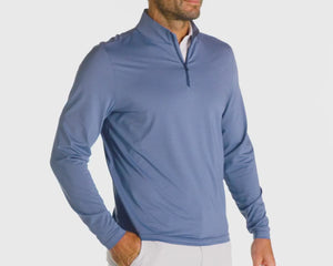 Holderness & Bourne - The Bell Pullover: Heathered Aberdeen Blue