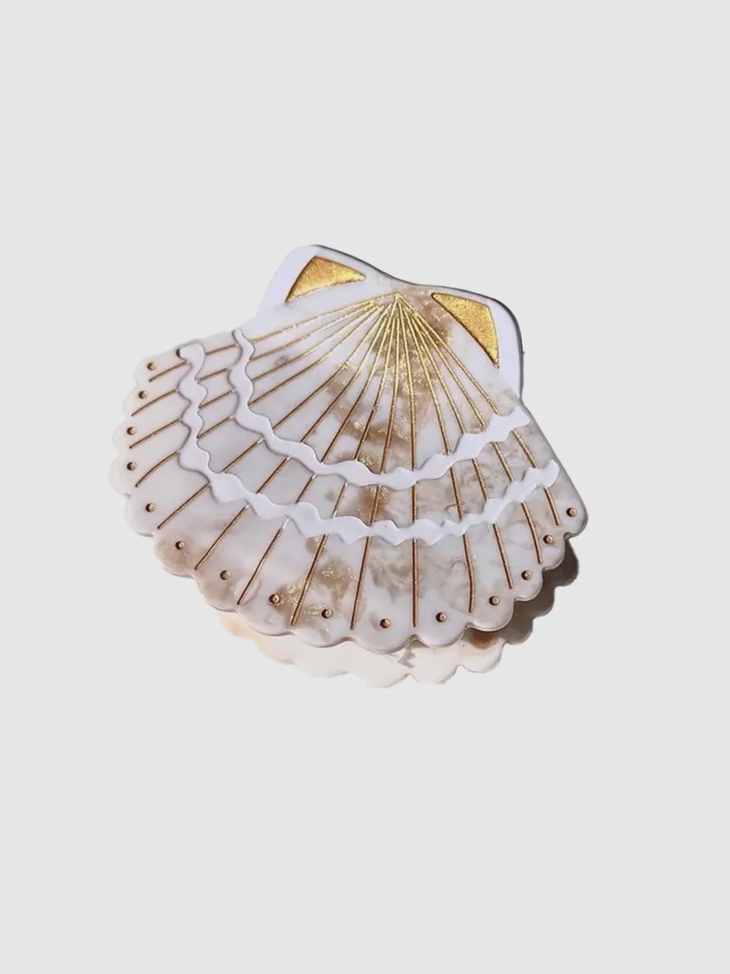 BDA Solar Eclipse Seashell Claw Clip - Golden Sand