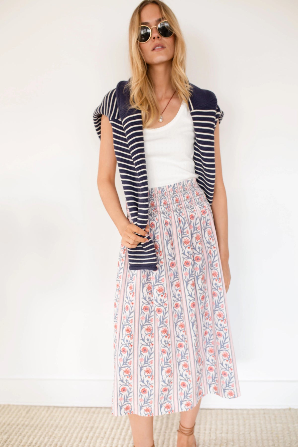Marea Sandra Skirt - Floral Vine