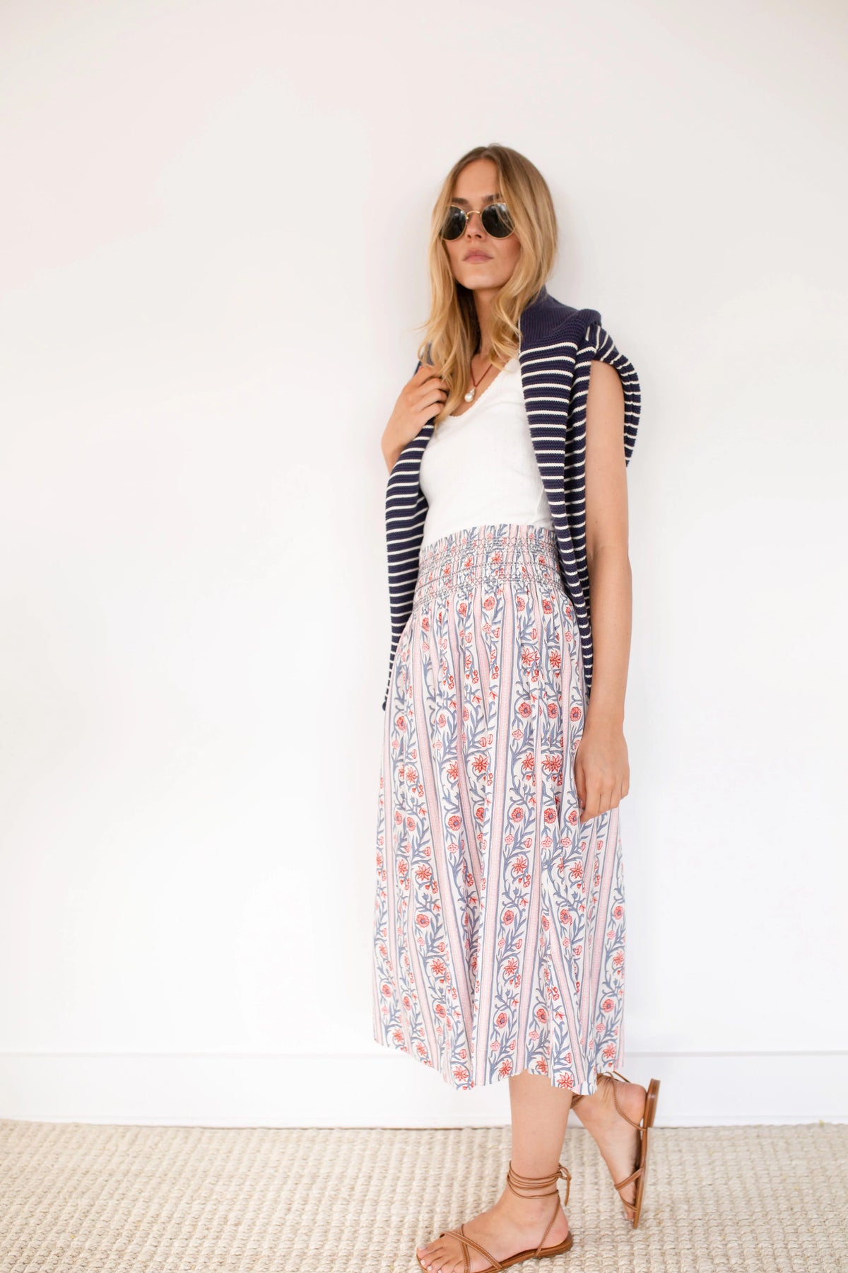 Marea Sandra Skirt - Floral Vine