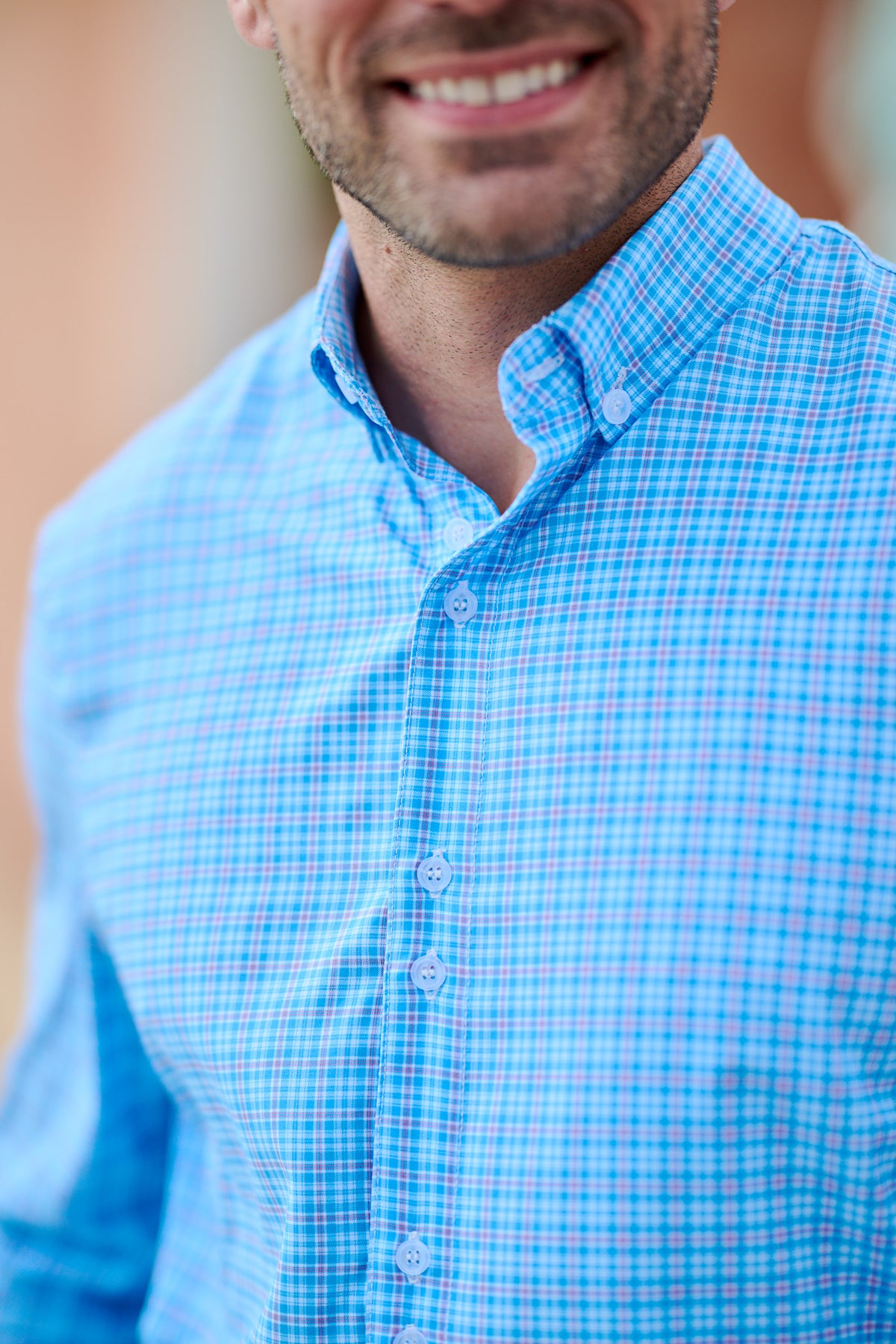 TABS Men's Button Up Checked Shirt - Whale Bay