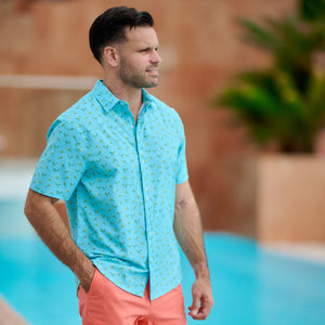 Men's Short Sleeve Performance Shirt - Parrots II