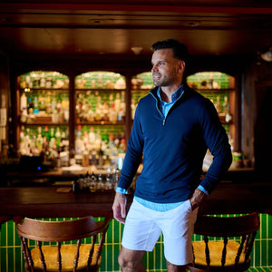 TABS Men's 1/4 Zip Pullover - Salty Navy