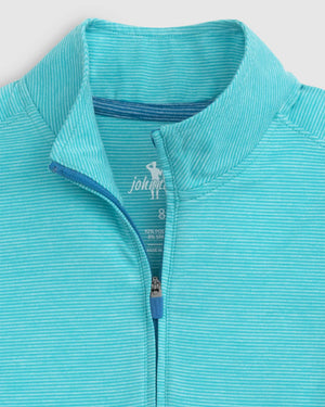 Johnnie-O Vaughn Jr. Striped Performance 1/4 Zip Pullover - Caicos