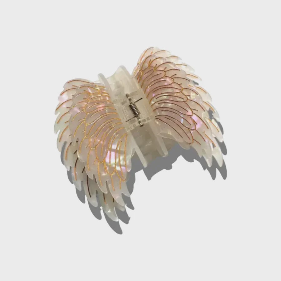 BDA Solar Eclipse Claw Hair Clip - Pearl Angel Wings