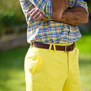 TABS Mens Loquat Yellow cotton Bermuda shorts