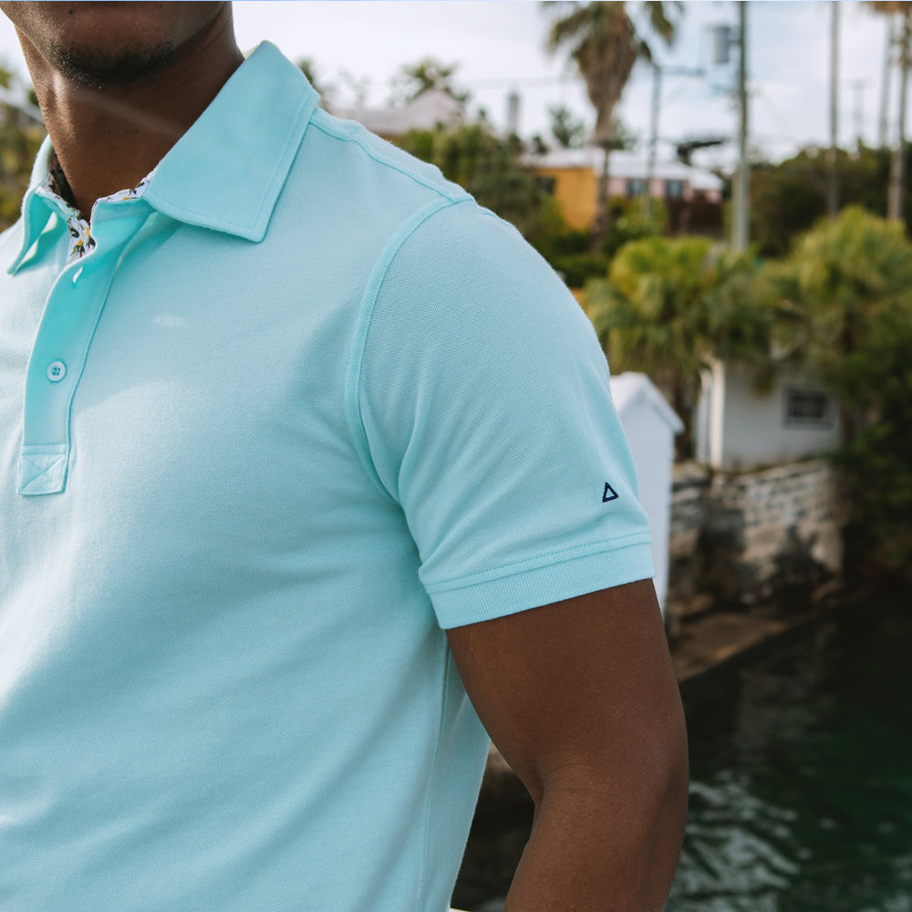 Men's Cotton Polo - TABS Turquoise