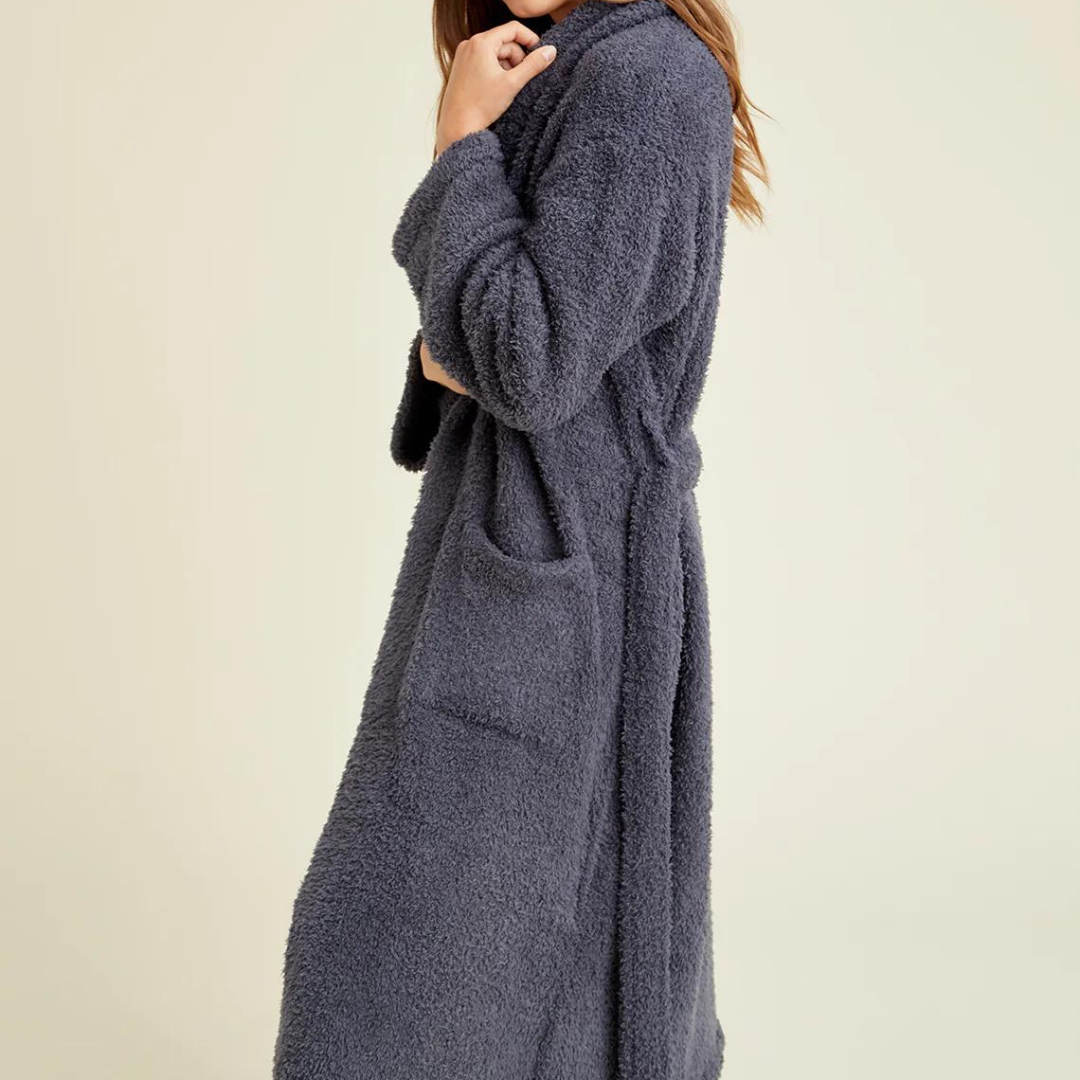 Barefoot Dreams CozyChic Adult Robe - Slate Blue