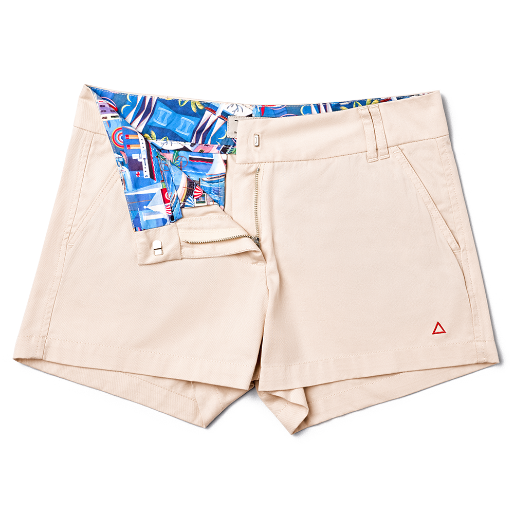 Ladies Beach Beige Bermuda Boaters