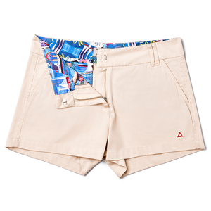 Ladies Beach Beige Bermuda Boaters