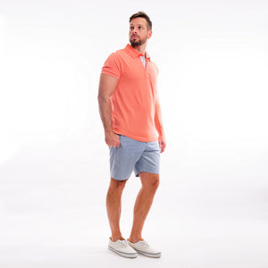 TABS Blue Heron cotton linen Bermuda shorts