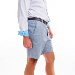 TABS Blue Heron cotton linen Bermuda shorts