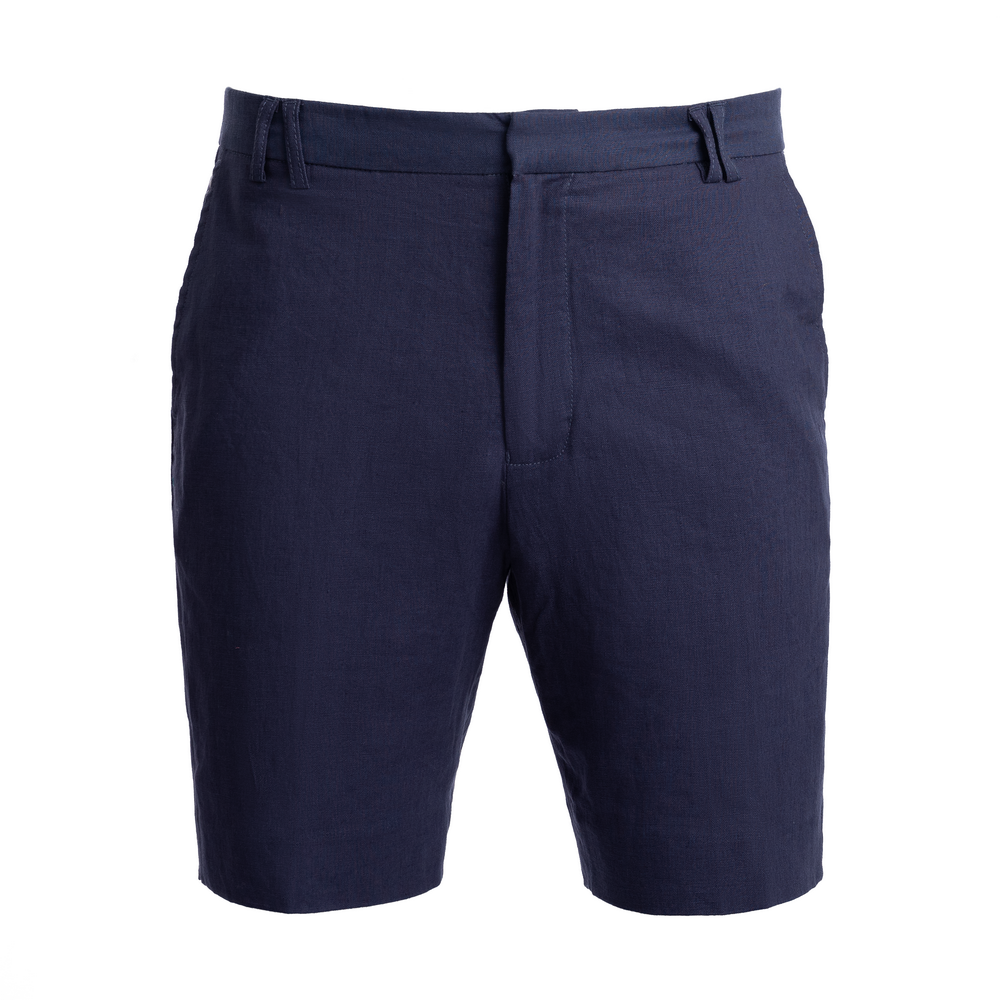 TABS Mens Salty Navy cotton linen Bermuda shorts