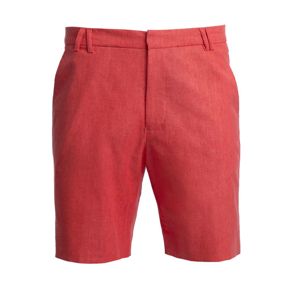 TABS Mens Red Coral cotton linen Bermuda shorts