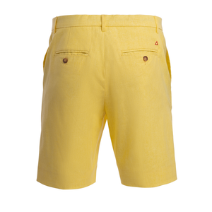 TABS Mens Kiskadee Yellow cotton linen Bermuda shorts