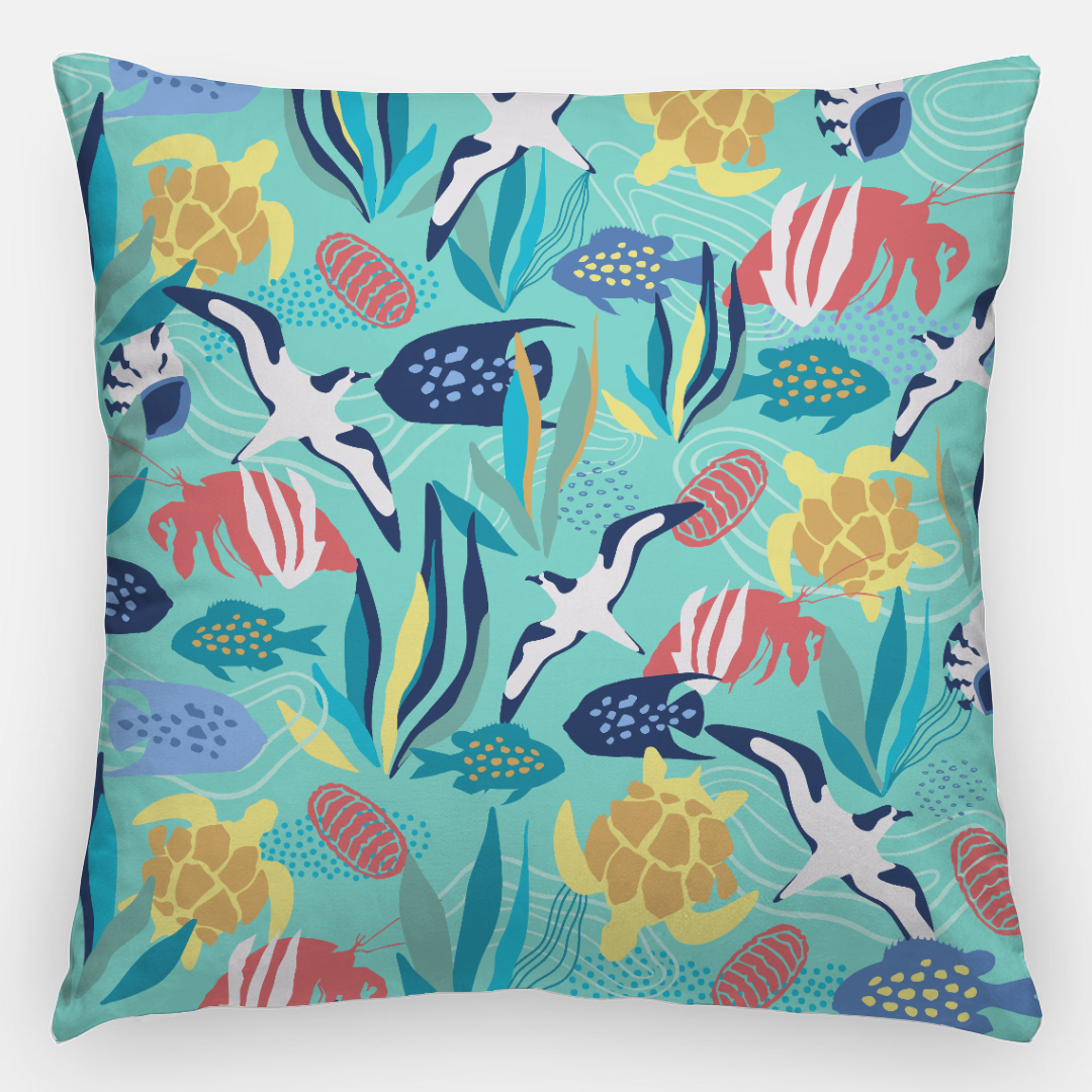 TABS 24" Cushion Cover with Insert - Coastal Island