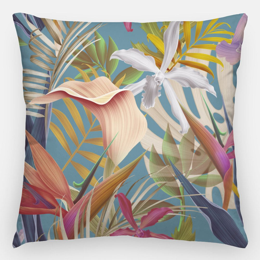 TABS 24" Cushion Cover with Insert - Botanical Gardens - Dusk Blue