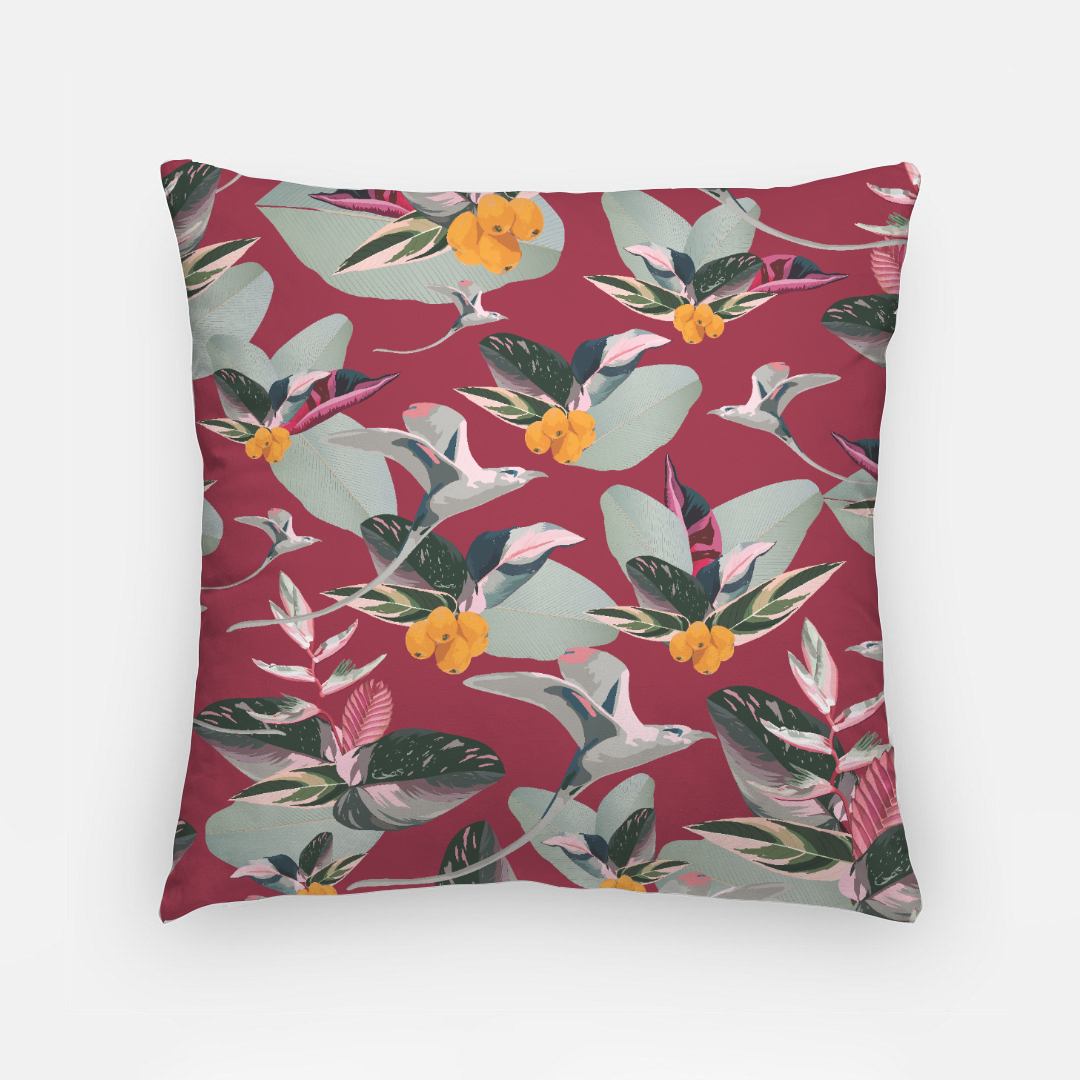 TABS 18" Cushion Cover with Insert - Cranberry